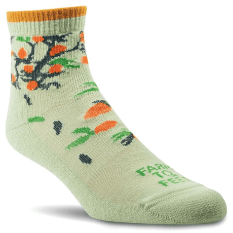 Farm to Feet Clermont Everyday Light Cushion 1/4 Crew Socks  -  Medium / Reseda