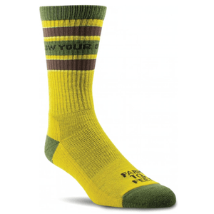 Farm to Feet Mayberry Everyday Light Cushion Crew Socks  -  Small / Lemon Curry