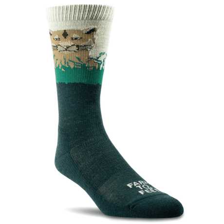 Farm to Feet Santa Monica Everyday Light Cushion Crew Socks  -  Small / Green Gables