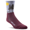 Farm to Feet Asheville Trail Light Cushion 3/4 Crew Socks  -  Small / Plum