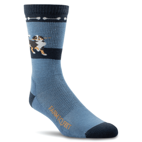 Farm to Feet Richmond Light Cushion Crew Socks  -  Medium / Wooly Blue