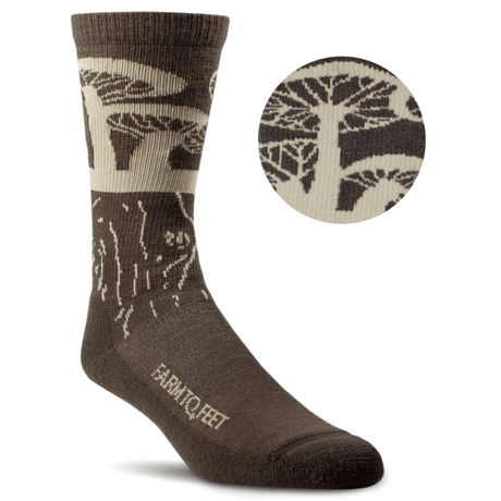 Farm to Feet Sonoma Crew Light Cushion Socks  -  Medium / Brown