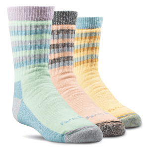 Farm to Feet Kids Kittery Hike Full Cushion 3-Pack Socks  -  Small / Niagra Blue