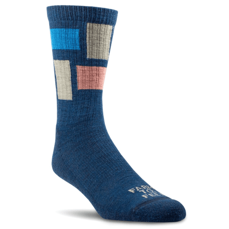 Farm to Feet Newport Light Cushion Crew Socks  -  Medium / Denim