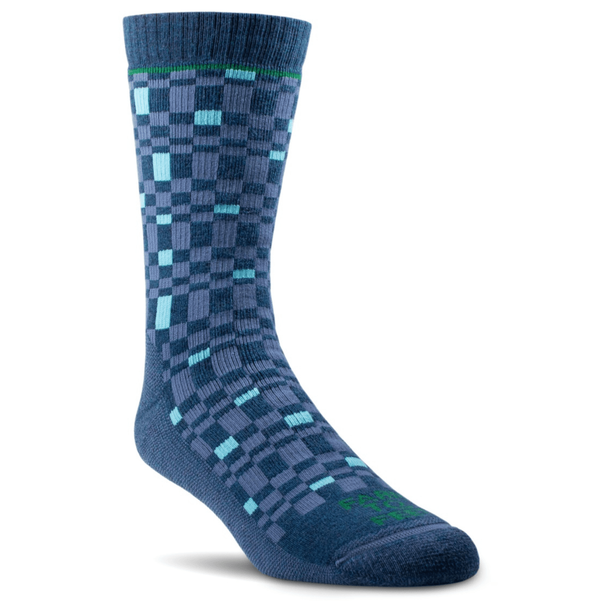 Farm to Feet Seattle Full Cushion Crew Socks  -  Small / Denim