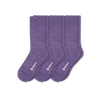 Pacas Womens Lightweight Alpaca Crew 3-Pack Socks  -  Medium/Large / Purple