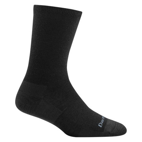 Darn Tough Womens Solid Basic Crew Lightweight Lifestyle Socks  -  Small / Black