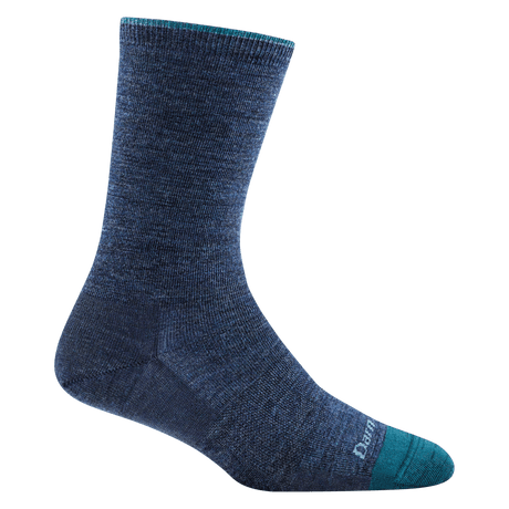 Darn Tough Womens Solid Basic Crew Lightweight Lifestyle Socks  -  Small / Denim