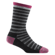 Darn Tough Womens Morgan Crew Lightweight Lifestyle Socks  -  Small / Charcoal