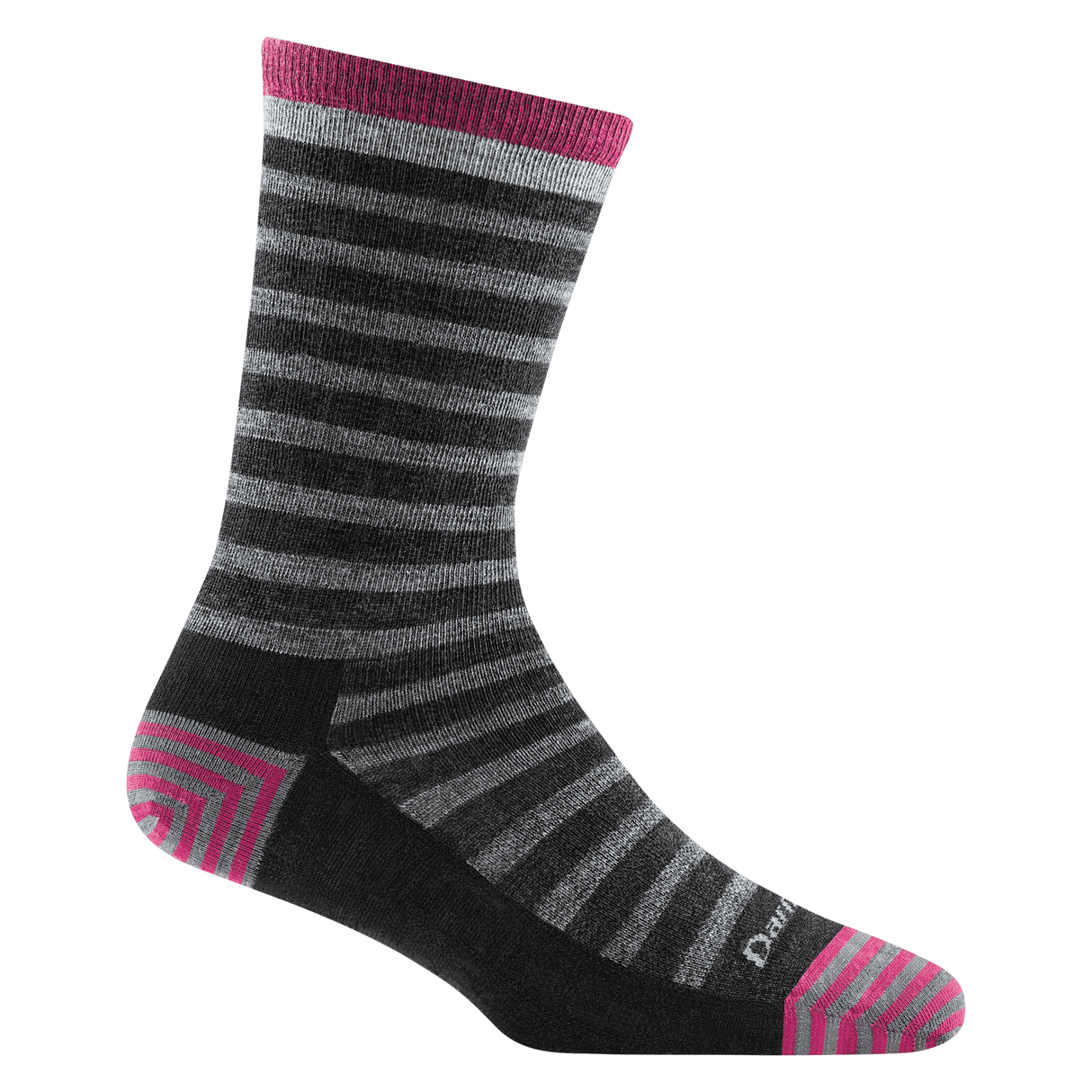 Darn Tough Womens Morgan Crew Lightweight Lifestyle Socks  -  Small / Charcoal