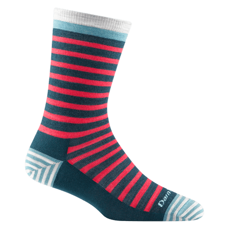 Darn Tough Womens Morgan Crew Lightweight Lifestyle Socks  -  Small / Dark Teal