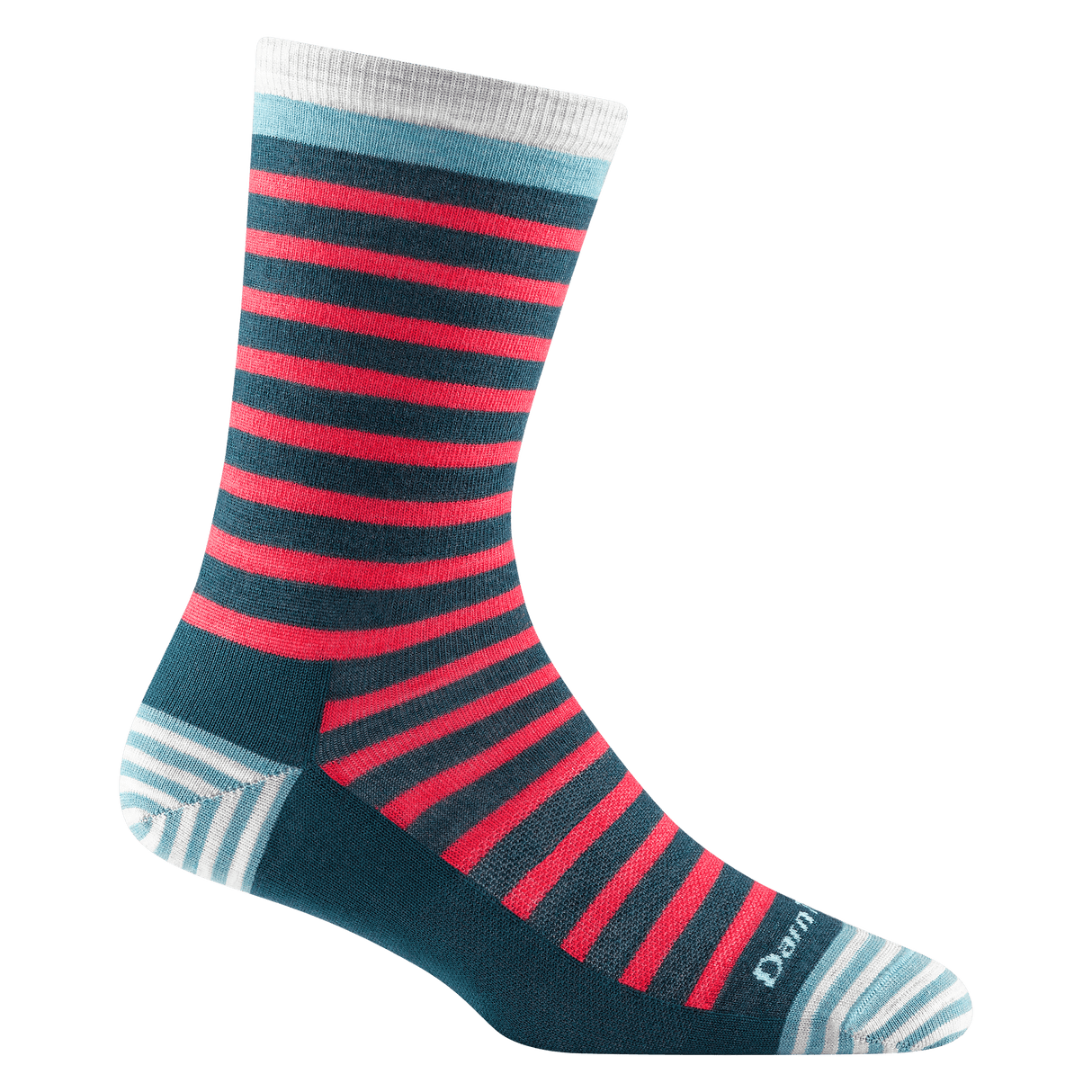 Darn Tough Womens Morgan Crew Lightweight Lifestyle Socks - Clearance  -  Small / Dark Teal