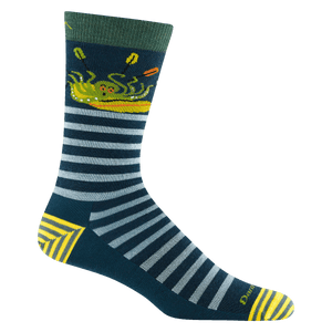 Darn Tough Mens Animal Haus Crew Lightweight Lifestyle Socks - Clearance  -  Medium / Dark Teal