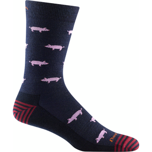 Darn Tough Mens Truffle Hog Crew Lightweight Lifestyle Socks  -  Medium / Navy