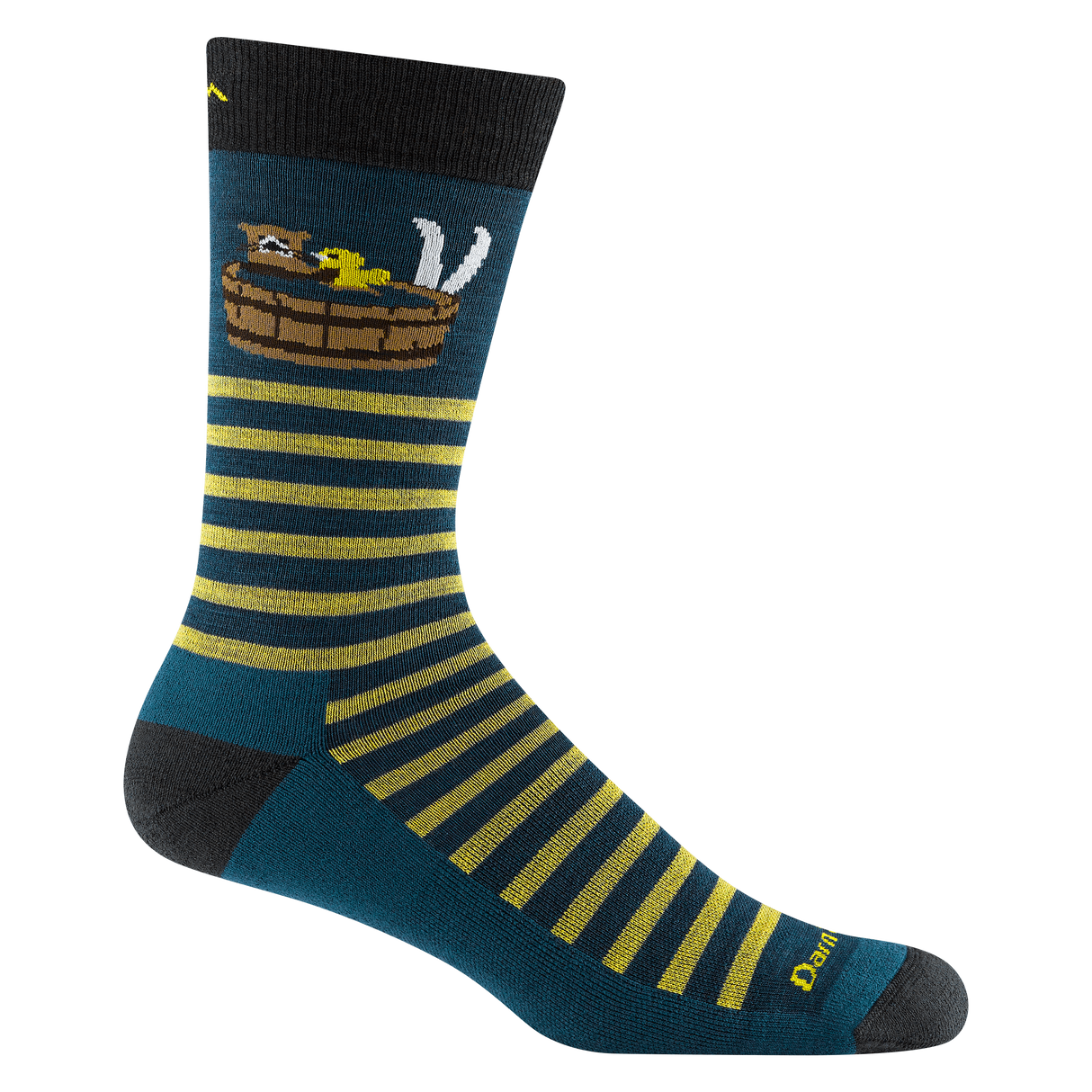 Darn Tough Mens Wild Life Crew Lightweight Lifestyle Socks  -  Medium / Dark Teal