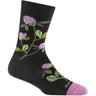 Darn Tough Womens Blossom Crew Lightweight Lifestyle Socks  -  Small / Charcoal