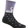 Darn Tough Womens Wild Life Crew Lightweight Lifestyle Socks  -  Small / Charcoal