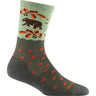 Darn Tough Womens Wild Life Crew Lightweight Lifestyle Socks - Clearance  -  Small / Forest