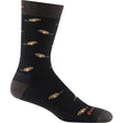 Darn Tough Mens Sawtooth Crew Lightweight Lifestyle Socks  -  Medium / Black