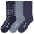 Pacas Womens Lightweight Alpaca Crew 3-Pack Socks  -  Medium/Large / Window Pane Blue