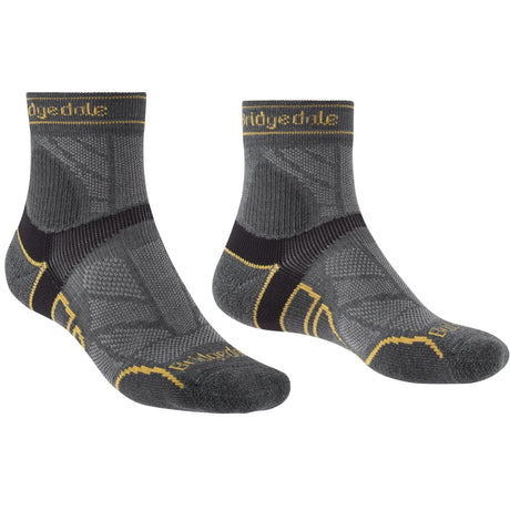 Bridgedale Mens Lightweight T2 Merino Sport 3/4 Crew Socks  -  Medium / Gunmetal