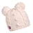 Turtle Fur Kids Fluff Balls Pom Pom Beanie  -  One Size Fits Most / Petal