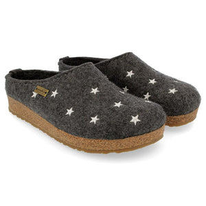 Haflinger Stelline Wool Clogs  -  36 / Gray