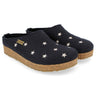 Haflinger Stelline Wool Clogs  -  36 / Navy