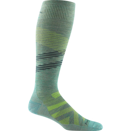 Darn Tough Mens Pennant RFL Over-the-Calf Ultra-Lightweight Ski & Snowboard Socks - Clearance  -  Medium / Seafoam