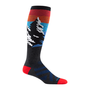 Darn Tough Mens Solstice Over-The-Calf Lightweight Ski & Snowboard Socks  -  Medium / Charcoal