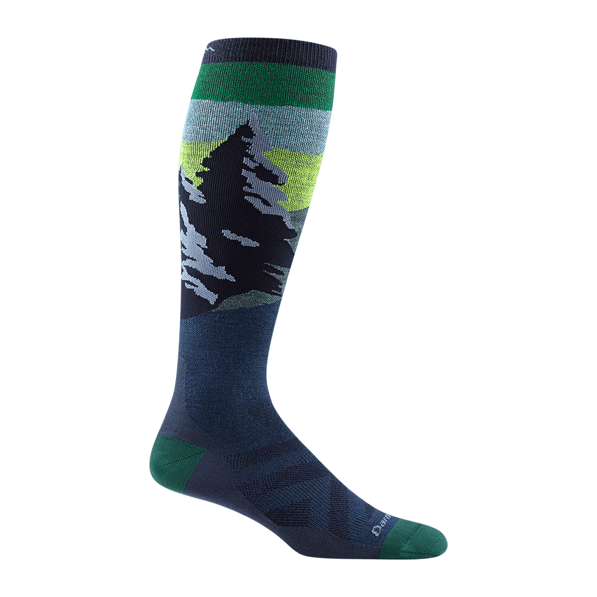 Darn Tough Mens Solstice Over-The-Calf Lightweight Ski & Snowboard Socks  -  Medium / Midnight