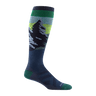 Darn Tough Mens Solstice Over-The-Calf Lightweight Ski & Snowboard Socks  -  Medium / Midnight