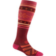 Darn Tough Womens Alpine Over-the-Calf Lightweight Ski & Snowboard Socks  -  Small / Burgundy