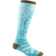 Darn Tough Womens Traverse Over-the-Calf Lightweight Ski & Snowboard Socks  -  Small / Aqua