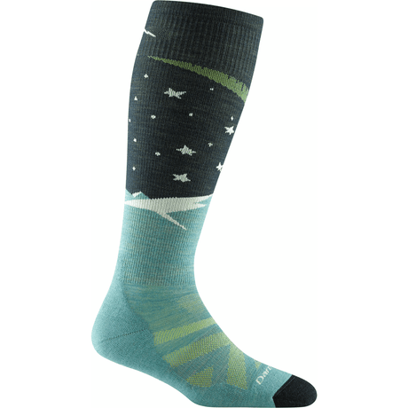 Darn Tough Womens Aurora Over-The-Calf Lightweight Ski & Snowboard Socks  -  Small / Aqua