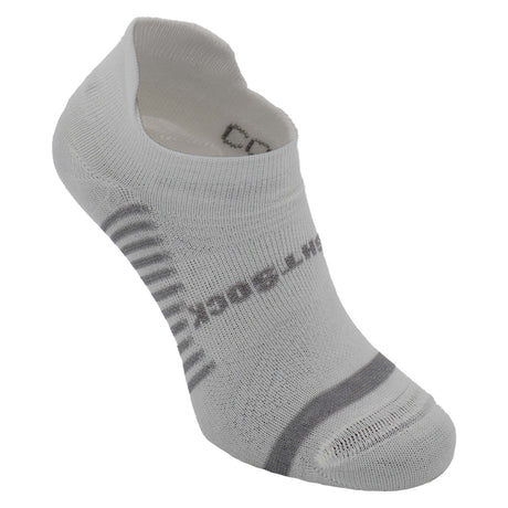 Wrightsock Coolmesh II Tab Socks  -  Small / White/Grey Stripe