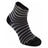 Wrightsock Double-Layer Coolmesh II Lightweight Striped Quarter Socks  -  Medium / Black Gray Stripes