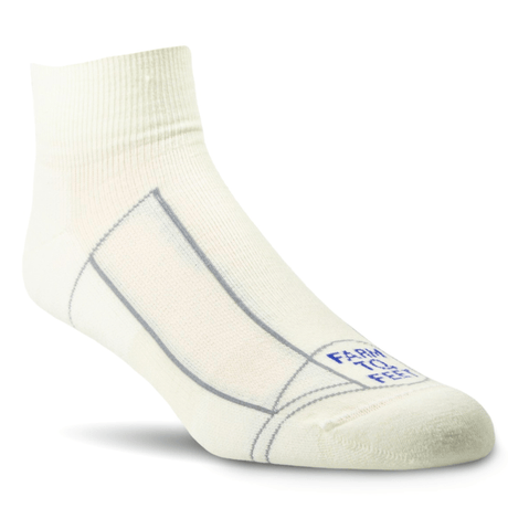 Farm to Feet Greensboro 1/4 Crew Light Cushion Socks  -  Small / Natural