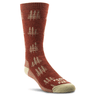 Farm to Feet Mens Cokeville Medium Cushion Socks  -  Medium / Red Clay