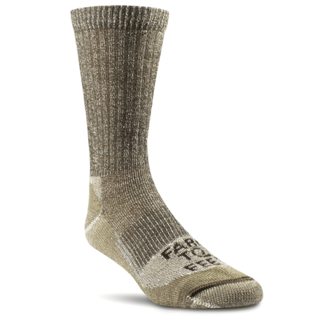 Farm to Feet Boulder No Fly Zone Crew Socks  -  Medium / Brown