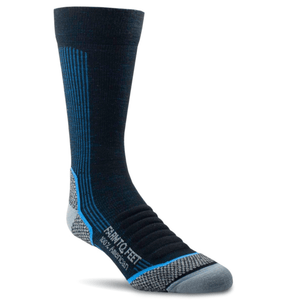 Farm to Feet Mens Damascus Light Cushion Crew Hiking Socks  -  Medium / Black/Bunting