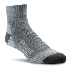 Farm to Feet Mens Damascus Light Targeted Cushion 1/4 Crew Socks  -  Small / Charcoal