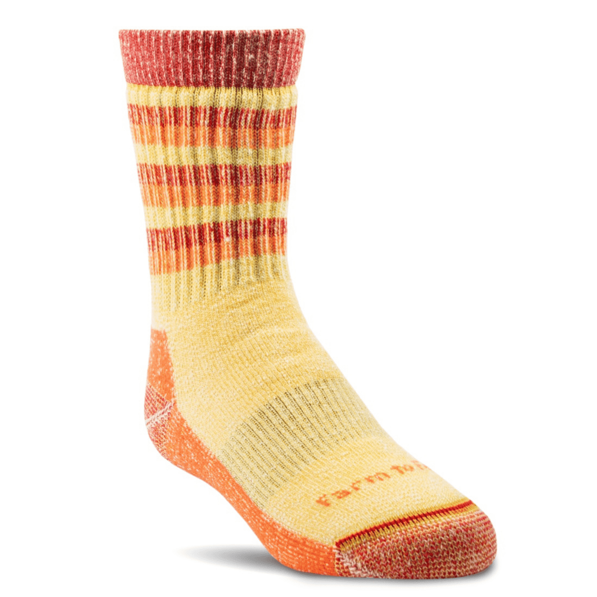 Farm to Feet Kids Kittery Hike Crew Socks  -  Small / Sunflower