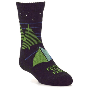 Farm to Feet Kids Forest Light Cushion Crew Socks  -  Medium / Black