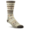 Farm to Feet Womens Hamilton Fair Isle Crew Socks  -  Small / Desert Tan