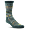 Farm to Feet Womens Hamilton Fair Isle Crew Socks  -  Small / Green Gables