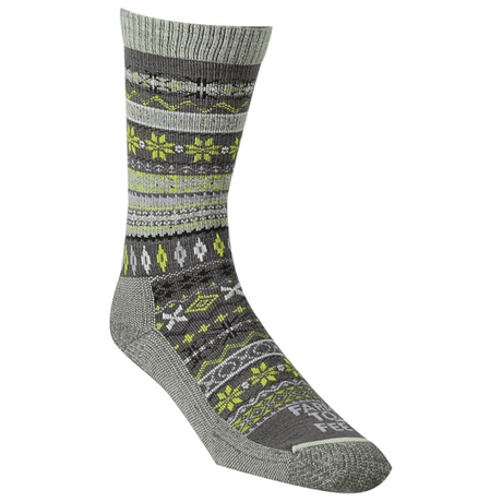 Farm to Feet Womens Hamilton Fair Isle Crew Socks  -  Small / Sparrow