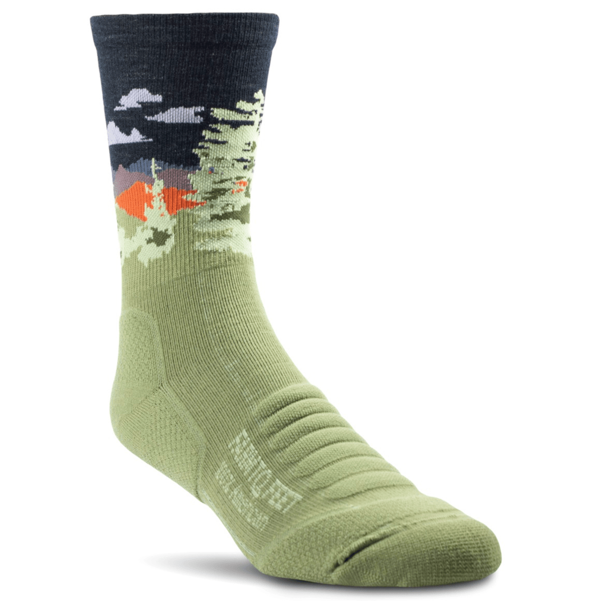 Farm to Feet Cascade Locks Light Targeted Cushion 3/4 Crew Hiking Socks  -  Small / Mosstone