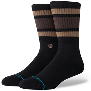 Stance Boyd ST Casual Crew Socks  -  Large / Black/Brown