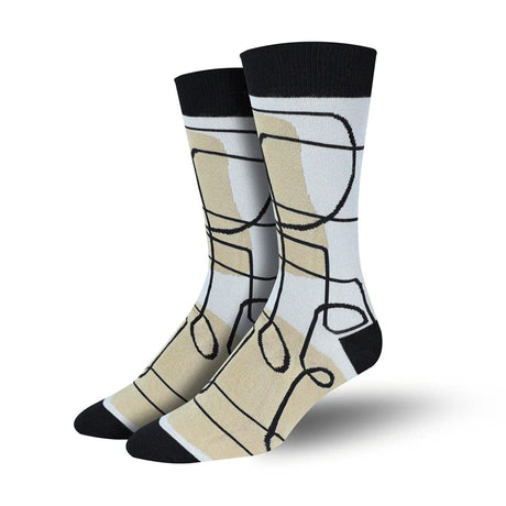 Bambukas Abstract Angle Mens Crew Socks  -  One Size Fits Most / Abstract